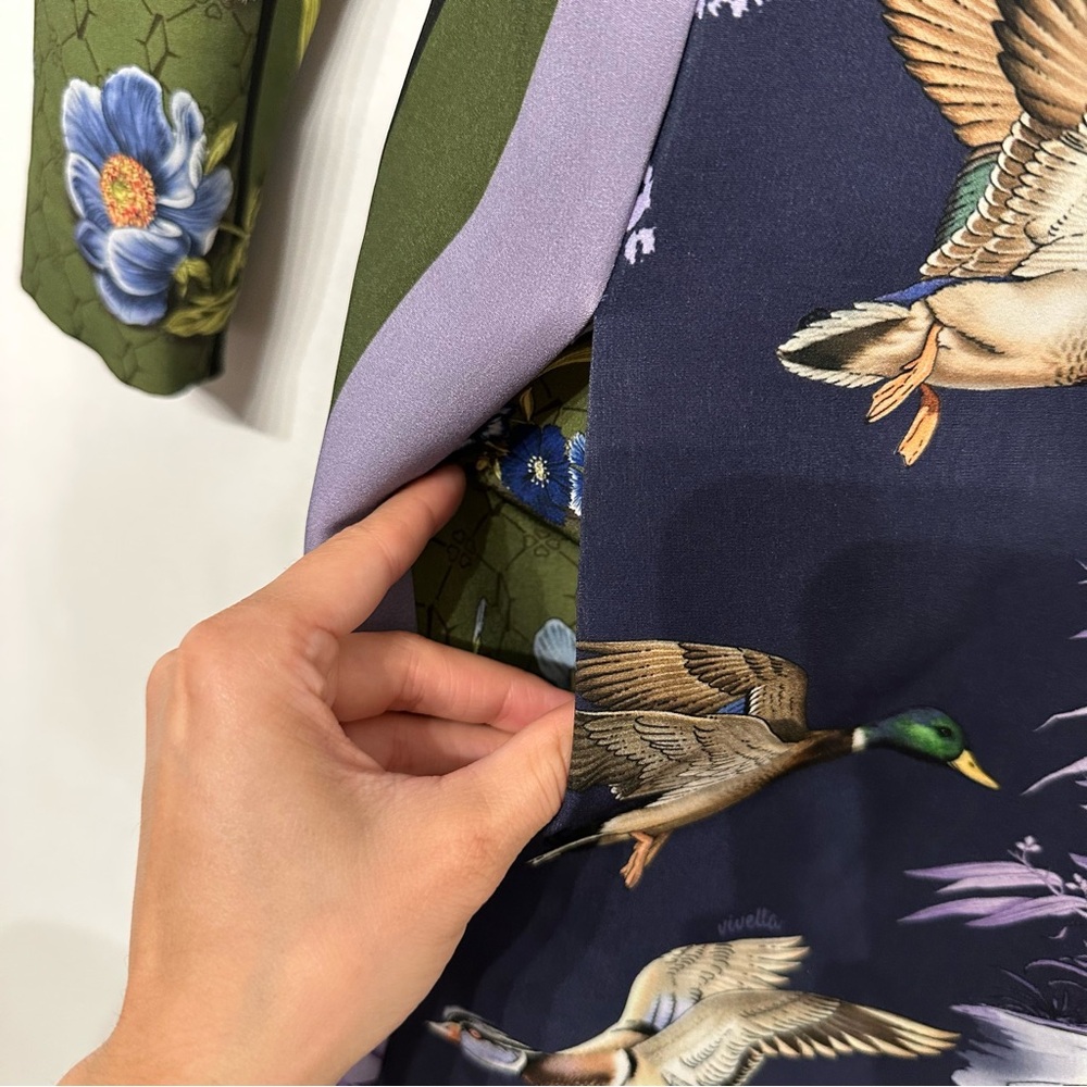 Vivetta Bird Print Long Sleeve Mini Dress - Picture 9 of 10